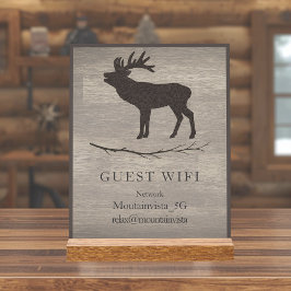 Personalized Guest WiFi Sign for Cabins & Rentals Acrylschild