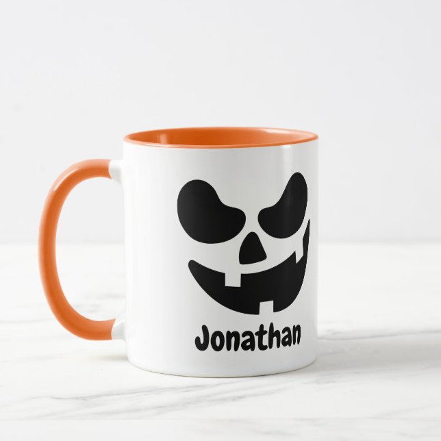 Personalized Halloween Pumpkin Mug Tasse (Links)