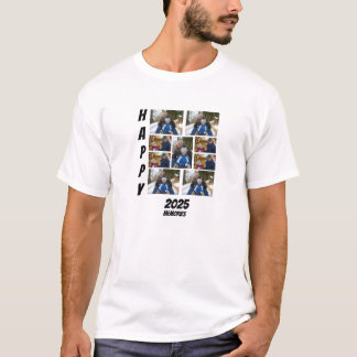 Personalized Happy 2025 memories Photo Collage T-Shirt