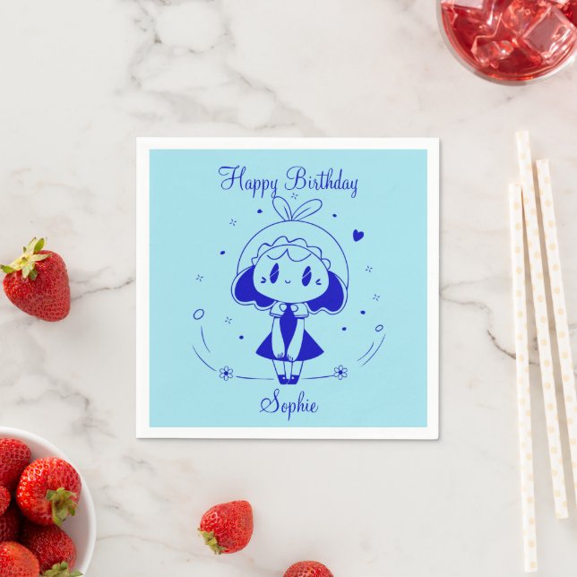 Personalized Happy Birthday  Serviette (Beispiel)