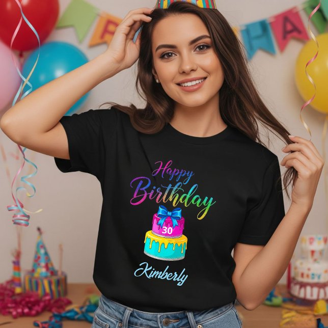 Personalized Happy Birthday T-Shirt  (Von Creator hochgeladen)