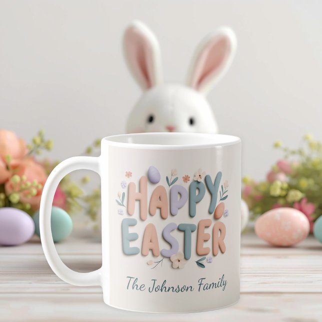 Personalized Happy Easter Family Mug Kaffeetasse (Von Creator hochgeladen)