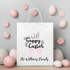 Personalized Happy Easter Gift Bag Mittlere Geschenktüte
