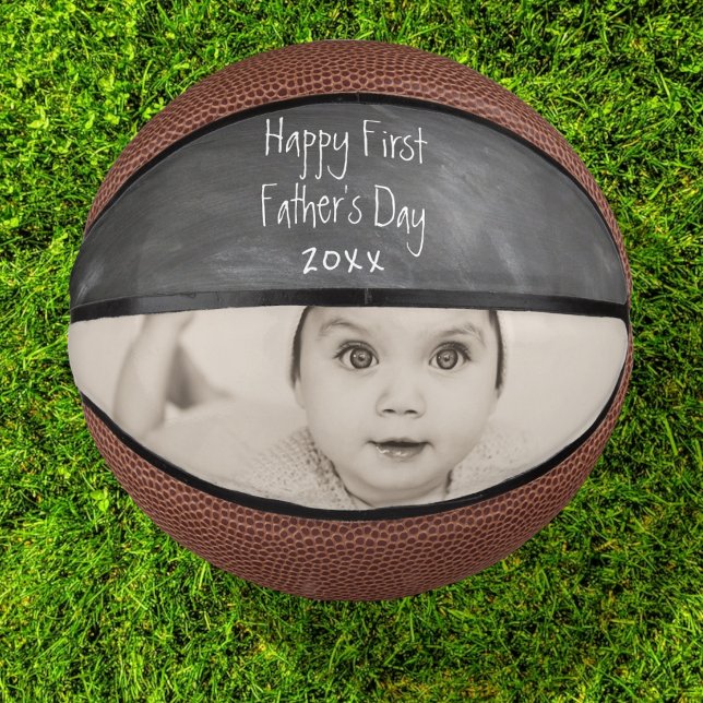 Personalized Happy First Fathers Day Mini Basketball (Von Creator hochgeladen)