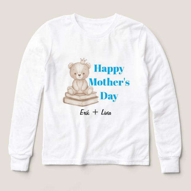 Personalized happy mother's day long sleeve kids  (Design Vorderseite)
