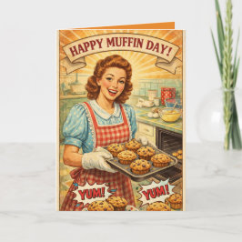 Personalized Happy Muffin Day Greeting Card Karte