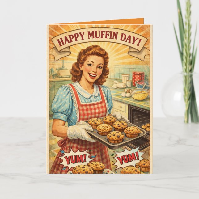 Personalized Happy Muffin Day Greeting Card Karte (Vorderseite)
