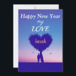 Personalized Happy New Year Love card Feiertagskarte<br><div class="desc">Elegant New year card for lovers</div>