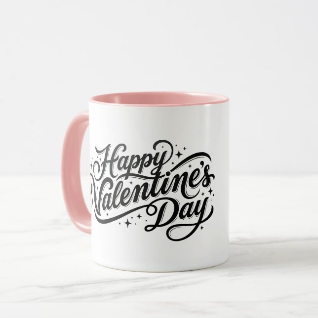 Personalized Happy Valentine's Day Custom Mug Tasse (Vorderseite Links)