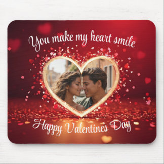 Personalized Heart Photo Frame Mousepad