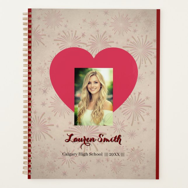 Personalized Heart Photo Planner  Planer (Vorderseite)