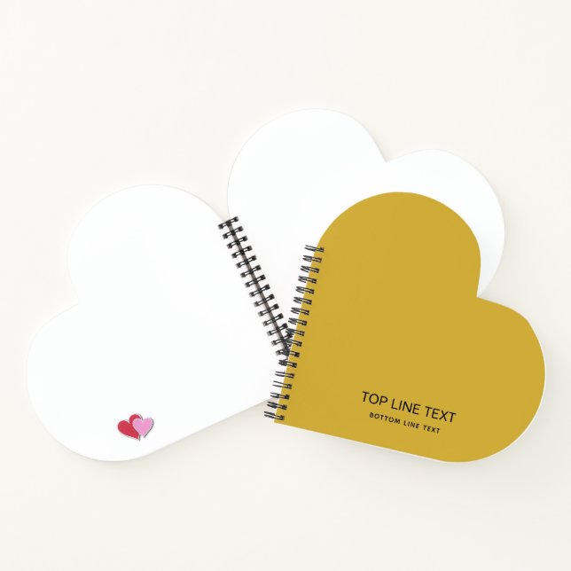 Personalized Heart Shaped Notebook with Custom Tex Notizbuch (Innenseite)