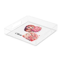 Personalized Hedgehog Jewelry Tray for Girls | Cut