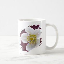 Personalized High-Poly Winter Rose Brushstroke Kaffeetasse