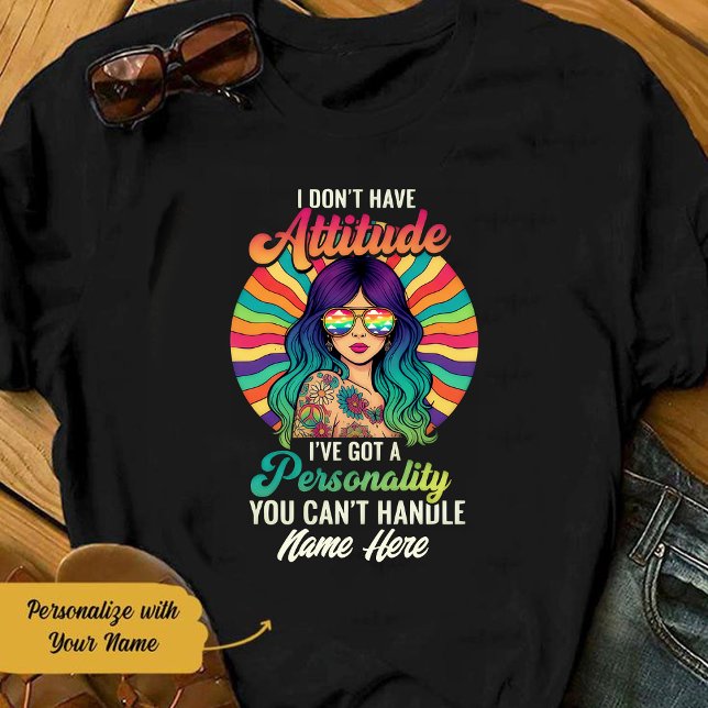 Personalized Hippie Girl You Can't Handle T Shirt (Von Creator hochgeladen)