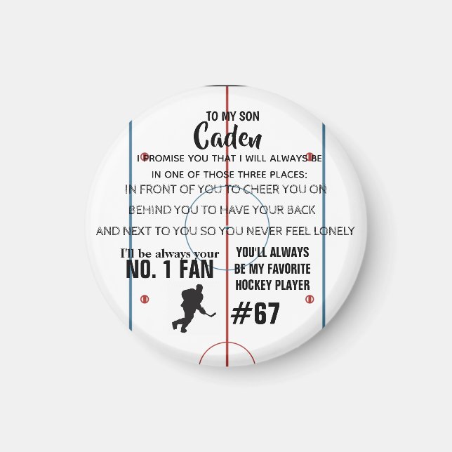 Personalized Hockey NO.1 FAN Magnet (Vorne)