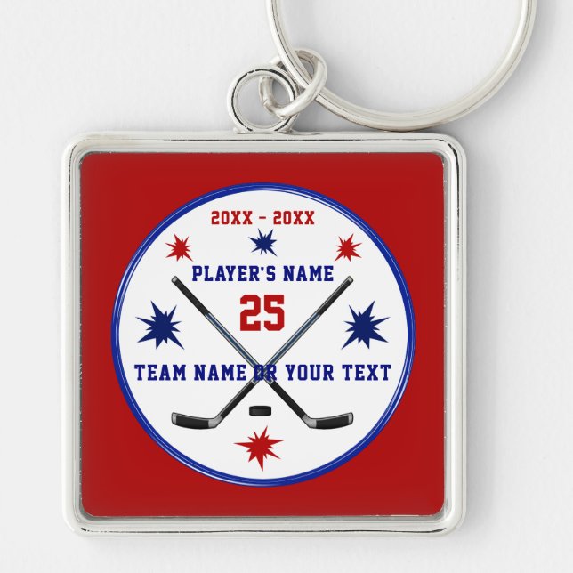 Personalized Hockey Team Ohrs or Senior Hockey Schlüsselanhänger (Vorne)