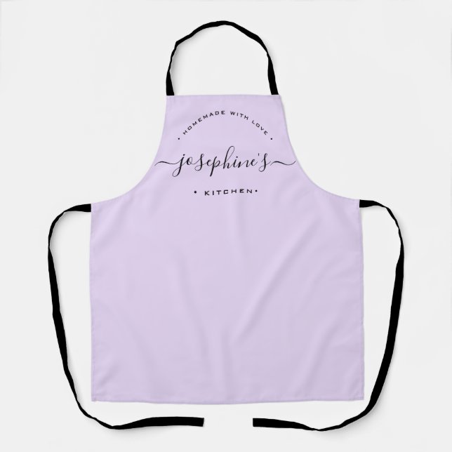 Personalized Homemade with Love Kitchen purple Schürze (Vorderseite)