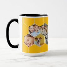 Personalized Honeycomb Family & Pet Photo Mug