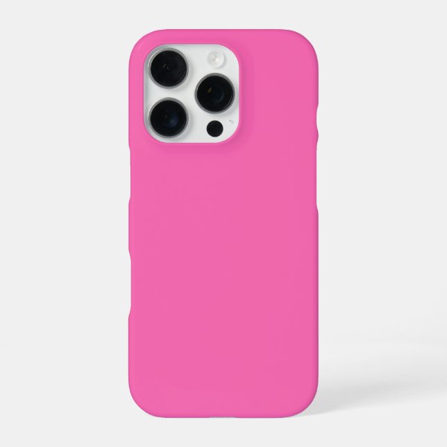 Personalized Hot Pink iPhone Case with Custom 16 Pro Hülle (Rückseite)