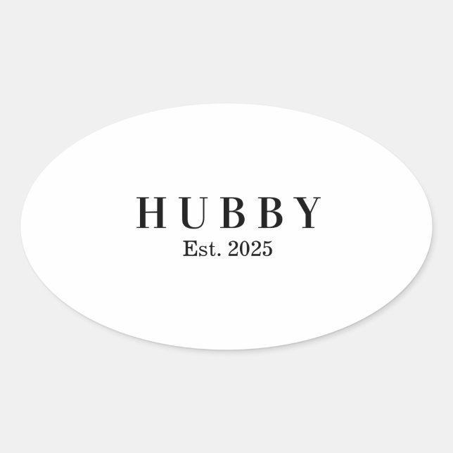 personalized hubby anniversary gift T-Shirt Ovaler Aufkleber (Vorderseite)