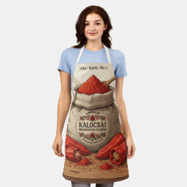 Personalized Hungarian Kalocsai Paprika Apron  Schürze