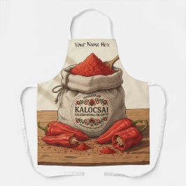 Personalized Hungarian Kalocsai Paprika Apron Schürze