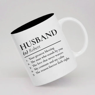 Personalized Husband Mug Newlyweds Gift for Wife Zweifarbige Tasse