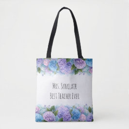 Personalized Hydrangea Teacher Thank You Tasche