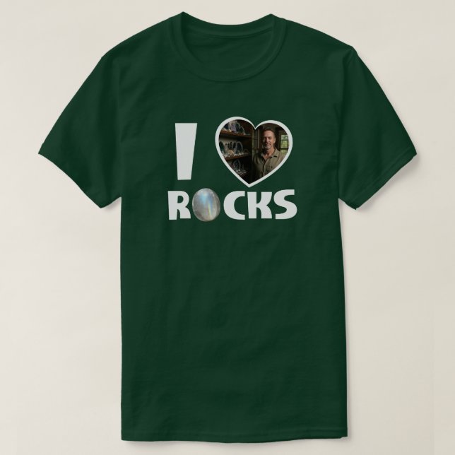 Personalized 'I Love Rocks' Custom Photo T-Shirt (Design vorne)