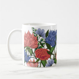 Personalized Indian Floral Kaffeetasse