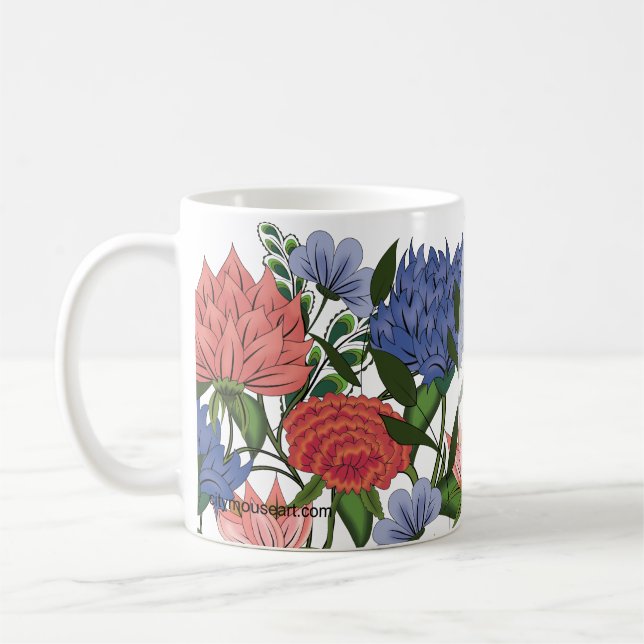 Personalized Indian Floral Kaffeetasse (Links)