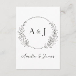 Personalized Initials Design Begleitkarte