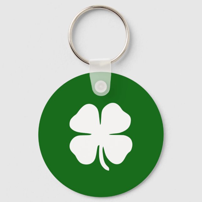 Personalized Irish Green Shamrock Schlüsselanhänger (Vorderseite)