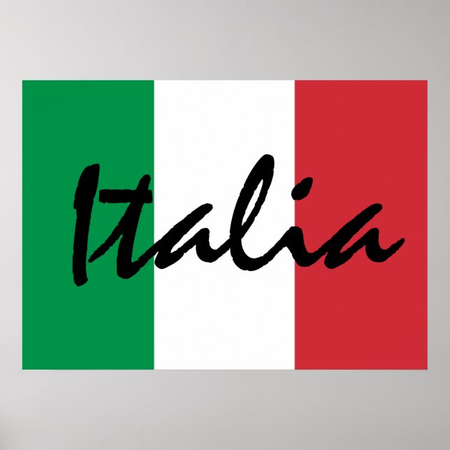 Personalized Italia Italian Flag Poster (Vorne)
