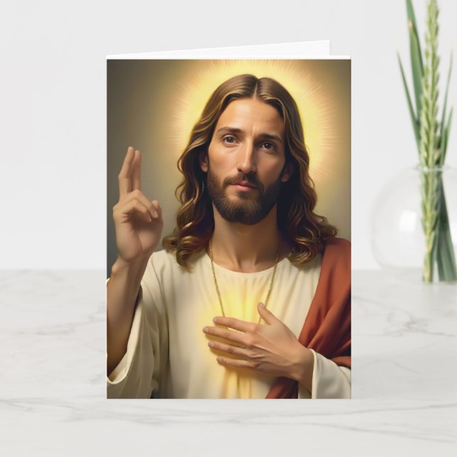 Personalized Jesus 2 Christmas Card Karte (Vorderseite)