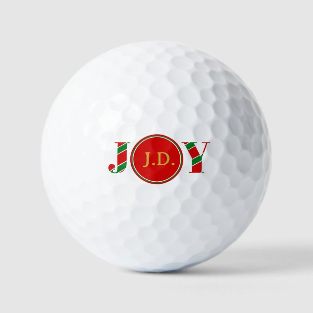 Personalized Joy GOLFMAS Christmas Golf Ball  (Vorderseite)