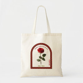 Personalized June Birth Month Flower Tote Bag Tragetasche