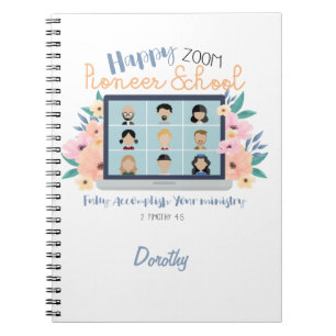 Personalized JW Happy Zoom Pioneer School 2022 Notizblock