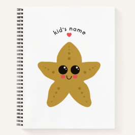 Personalized Kawaii Starfish Kids Cute Ocean Notizbuch