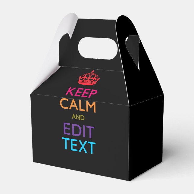 Personalized KEEP CALM AND Edit Text Multicolored Geschenkschachtel (Vorderseite)