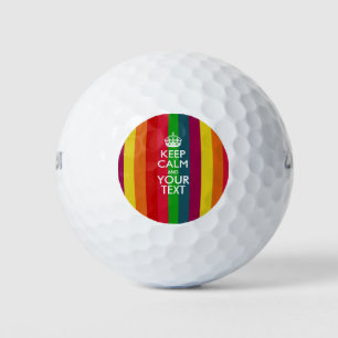 Personalized KEEP CALM AND Your Creative Text Golfball