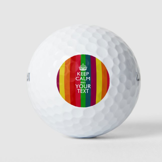 Personalized KEEP CALM AND Your Creative Text Golfball (Vorderseite)
