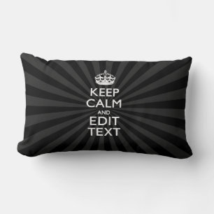 Personalized KEEP CALM and your text Creative Lendenkissen