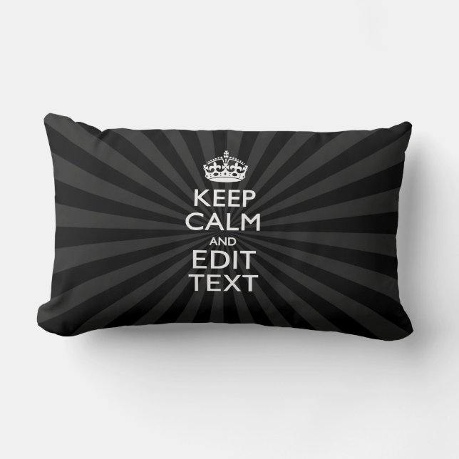 Personalized KEEP CALM and your text Creative Lendenkissen (Vorderseite)
