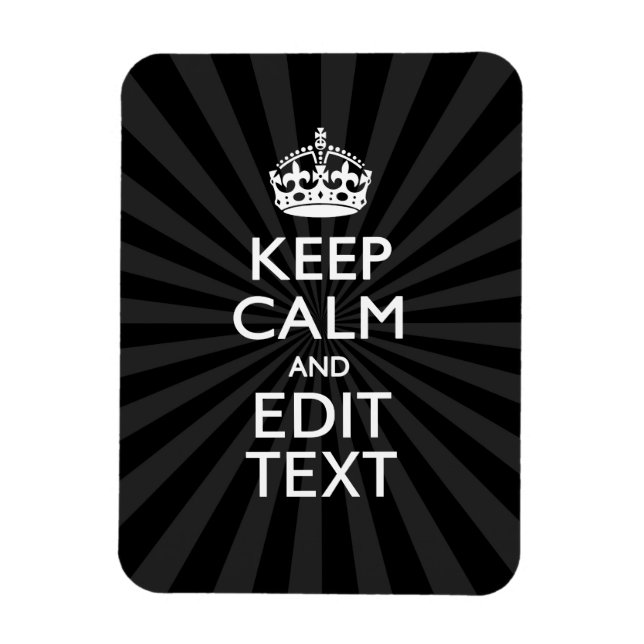 Personalized KEEP CALM and your text Creative Magnet (Vertikal)