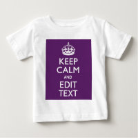 Personalized KEEP CALM AND Your Text on Purple