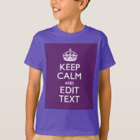 Personalized KEEP CALM AND Your Text on Purple