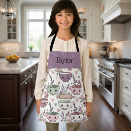 Personalized Kids Apron Adorable Smiling Mom Me Schürze