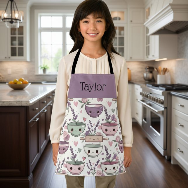 Personalized Kids Apron Adorable Smiling Mom Me Schürze (Von Creator hochgeladen)